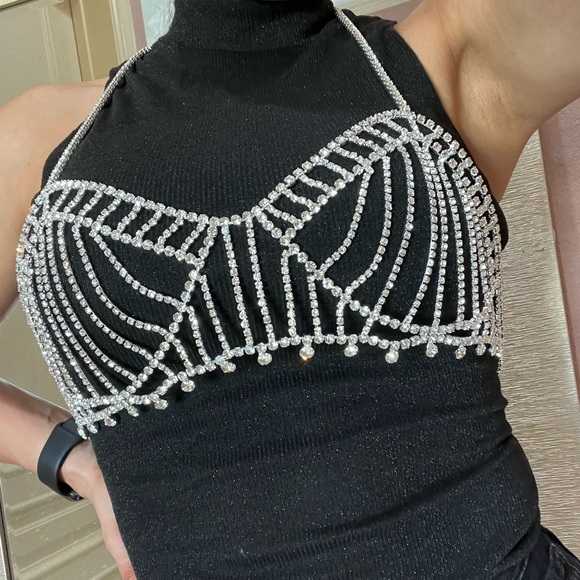 Luxury rhinestone bralette - Picture 3 of 6